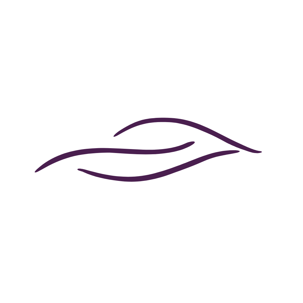 Dekoratives Caresma-Markenzeichen in Violett